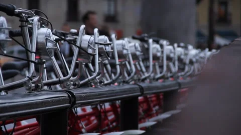 Barcelona Bicycles Stock Footage 137550271
