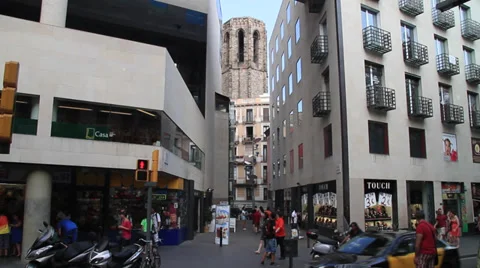 Barcelona Buildings Stock Footage 38208650