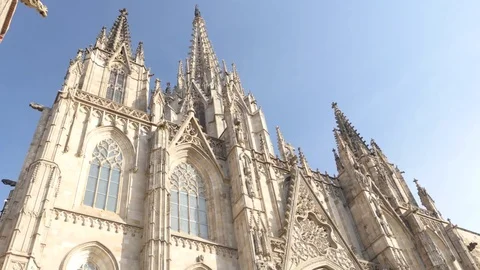 Barcelona Cathedral architecture Stock Footage 75699787