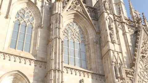 Barcelona Cathedral architecture Stock Footage 75818711