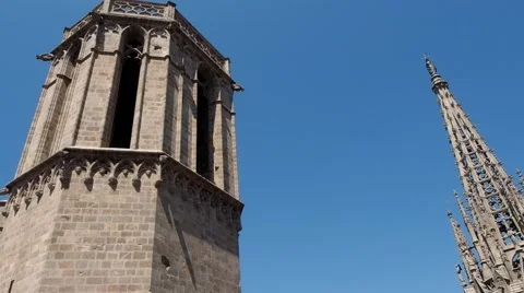 Barcelona Cathedral Stock Footage 40616589