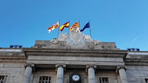 Barcelona City Hall Stock Footage 295965656