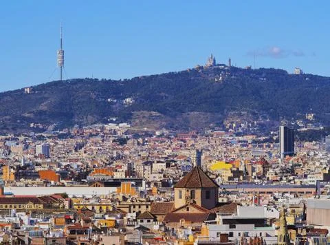 Barcelona cityscape Stock Photos