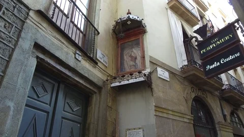 Barcelona. descent of santa Eulalia2 Stock Footage 81504872