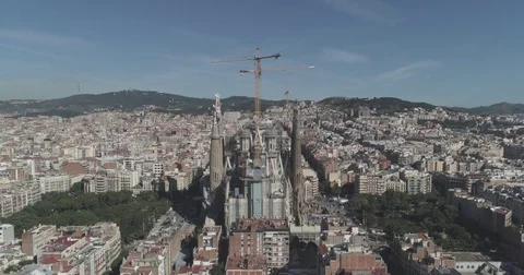 Barcelona Drone 4K Stock Footage 78022845