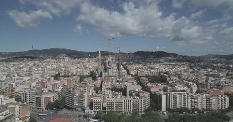 Barcelona Drone 4K Stock Footage 78023117