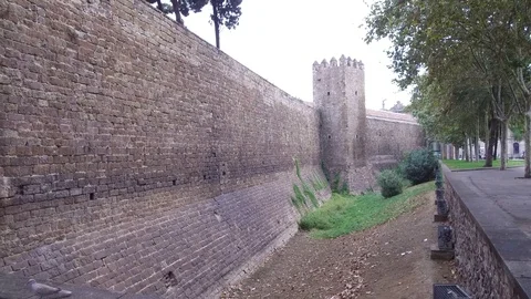 Barcelona. Gate of Saint Matrona Stock Footage 81521236
