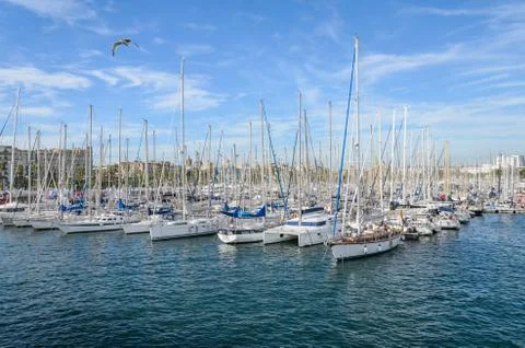 Barcelona harbor Stock Photos