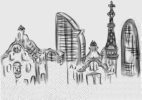 Barcelona Stock Illustration