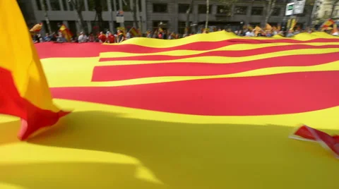 Barcelona independence protest Stock Footage 48912000