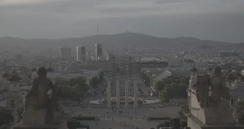 Barcelona landscape logarithmic 動画素材 100632154