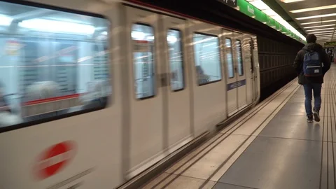 Barcelona Metro Stock Footage 85964814