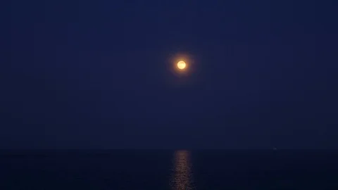 Barcelona Moon Stock Footage 101648768