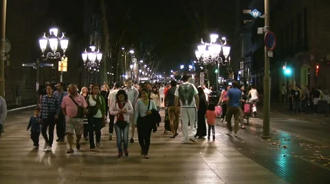 Barcelona by night 1149 Video stock 40684916