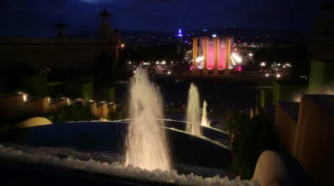 Barcelona at night Stock Footage 41572122