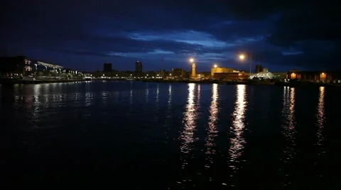 Barcelona old harbour Stock Footage 40681916