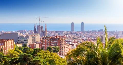 Barcelona panoramic view Foto stock
