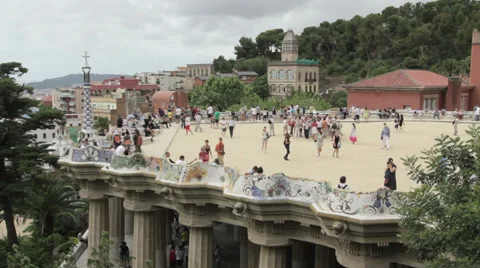 Barcelona Parc Guell #2 Video stock 32255111