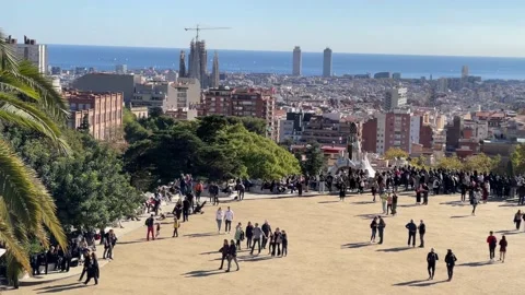 Barcelona Park Guell Stock Footage 224116018