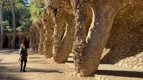 Barcelona Park Guell Stock Footage 224116090
