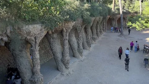 Barcelona Park Guell Stock Footage 224116104