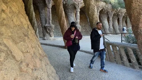 Barcelona Park Guell Stock Footage 224117601