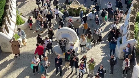 Barcelona Park Guell Stock Footage 224121526