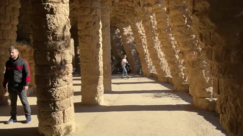 Barcelona Park Guell Stock Footage 224122640
