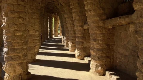 Barcelona Park Guell Stock Footage 224122741