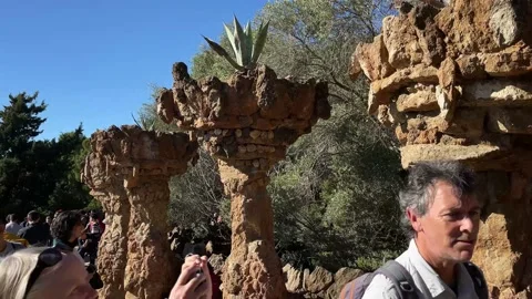 Barcelona Park Guell Stock Footage 224122782