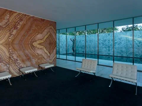 Barcelona Pavilion Stock Photos