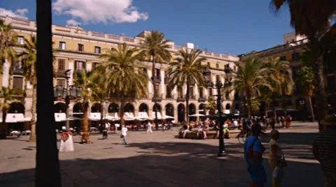 Barcelona Placa real Stock Footage 31816476