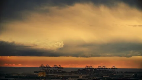 Barcelona Plane Video stock 119820385