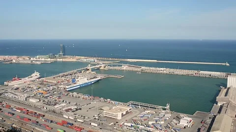 Barcelona port - Spain Stock Footage 68010757