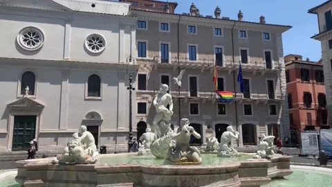 Barcelona presents its bid to host WorldPride 2030 in Rome, Roma, IT - 19 Jun 20 Stock Footage 337614919