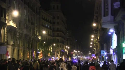 Barcelona protest Stock Footage 49771021