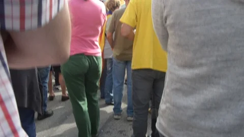 Barcelona protest tilt Stock Footage 94459096