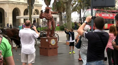 Barcelona Ramblas 1082 Video stock 40681379