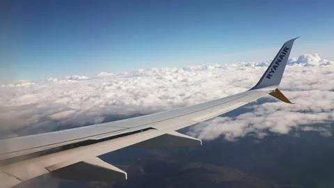 Barcelona, Spain - April 24 2023: Ryanair jet View Stock Footage 262652753