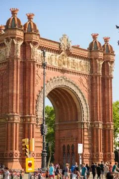 Barcelona, Spain arc de Triomphe Stock Photos