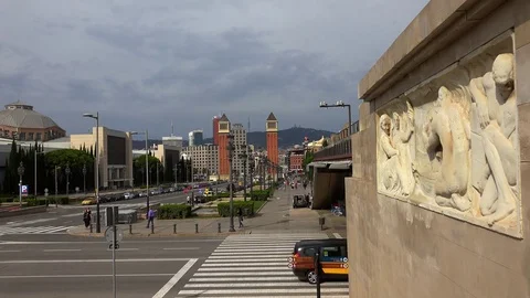 Barcelona. Spain. Architecture, old houses, streets and neighborhoods. 4K. Stock Footage
