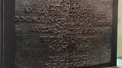 Barcelona, Spain, A close up of text on the side of a building Stock-Footage 133120892