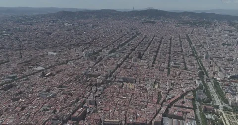 Barcelona Spain - Drone 4K Arial Stock Footage 78024402