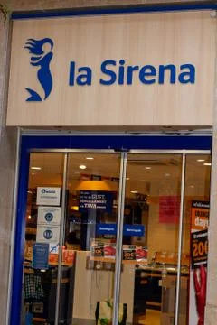 BARCELONA., SPAIN - Nov 14, 2020: Frozen food shop the siren, Barcelona. Stock Photos