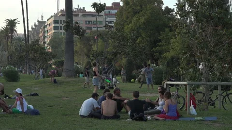 Barcelona Spain Parc de la Ciutadella juggler 4K 067 Stock Footage 44320745