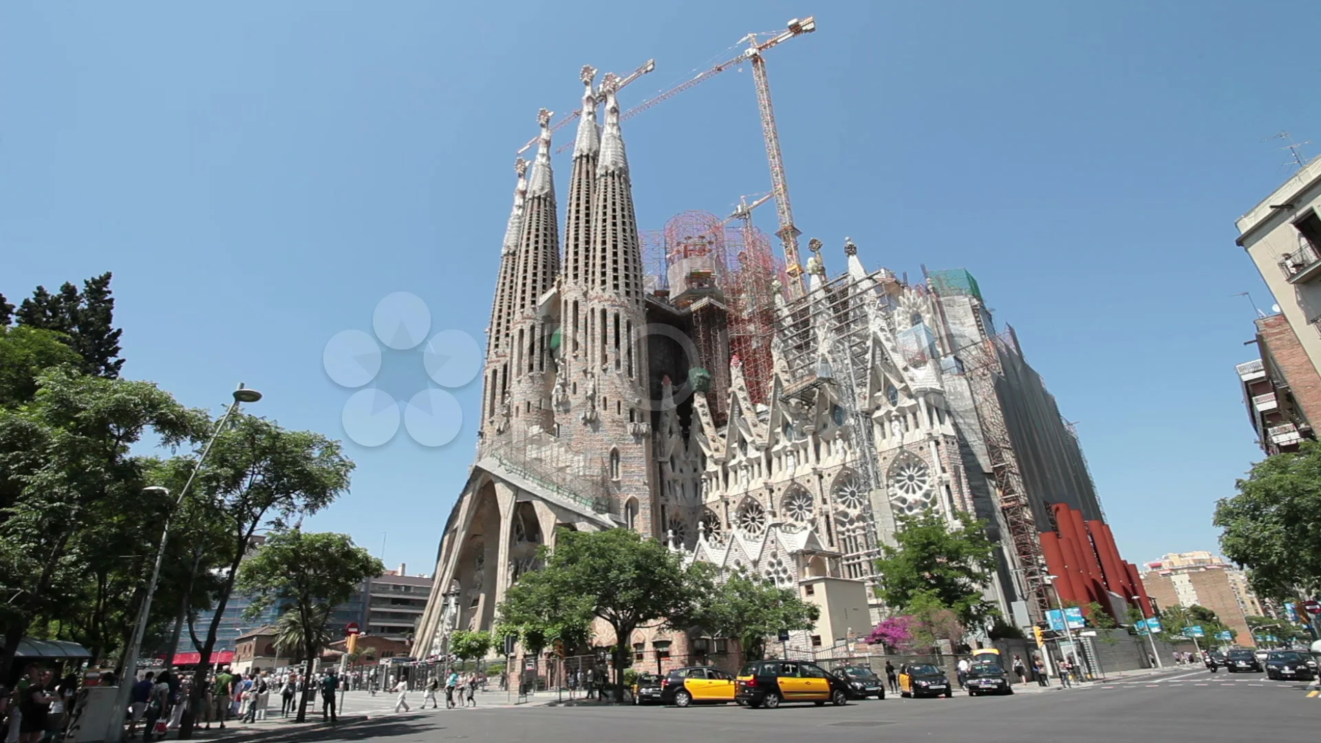 Sagrada Familia Street View Barcelona Spain Sagrada Familia Street T... | Stock Video | Pond5