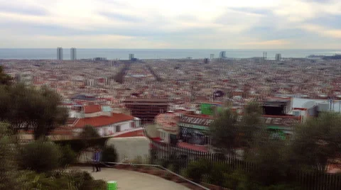 Barcelona spectacular view Stock Footage 39774760