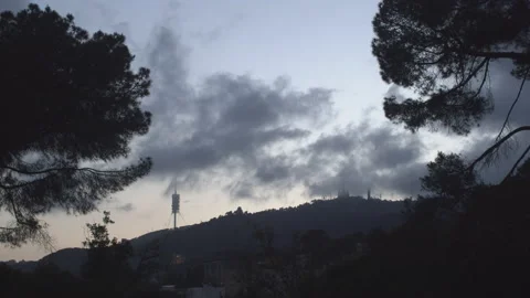 Barcelona Spring Tipidabo Stock Footage 131153815