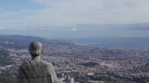 Barcelona statue Video stock 50278458