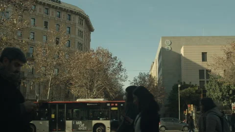 Barcelona Streets Stock Footage 234206858